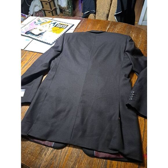 New 40L Sacari Brown Shark Skin Wool 150 Suit Sport Coat Jacket Blazer NWT - Picture 8 of 10